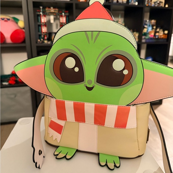 Loungefly Star Wars The Mandalorian The Child with Mug Holiday Mini Backpack - Picture 8 of 10